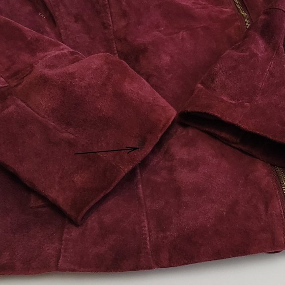 Isaac Mizrahi Burgundy Leather Jacket - Picture 16 of 16